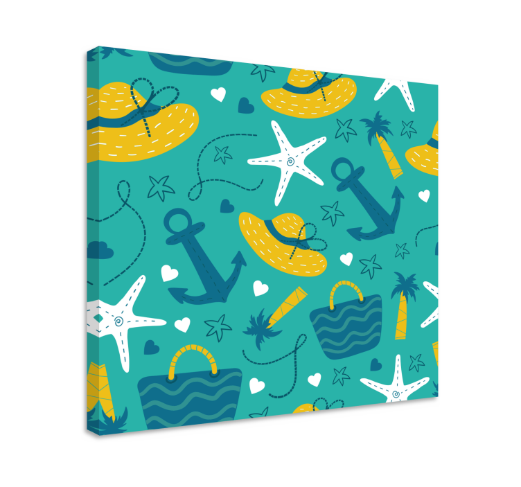 盲人游览风景体验热带夏日氛围 - TenStickers