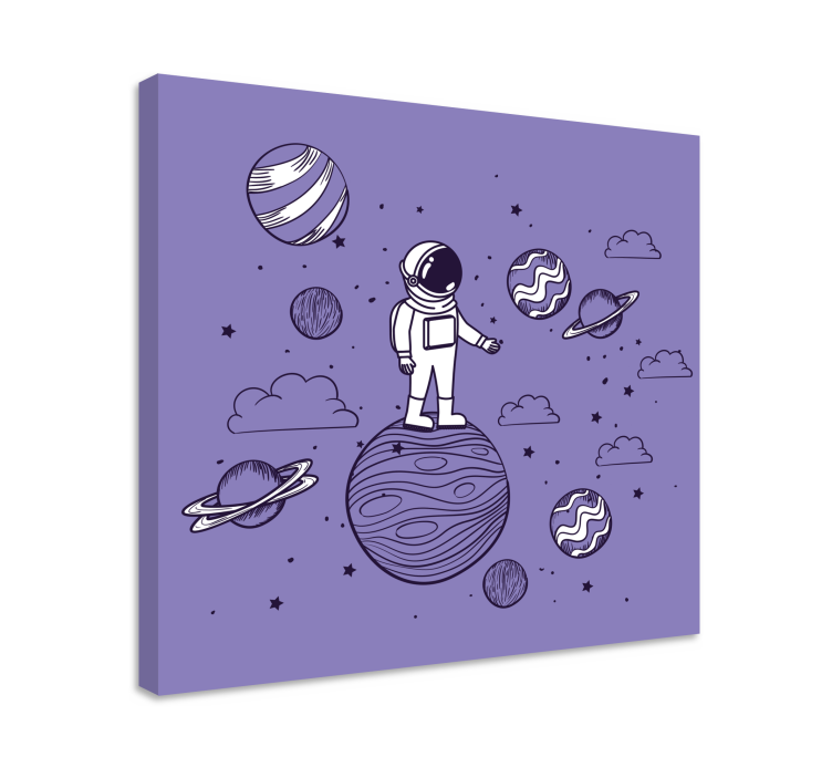 视频游戏帆布打印宇航员探索太空 - TenStickers