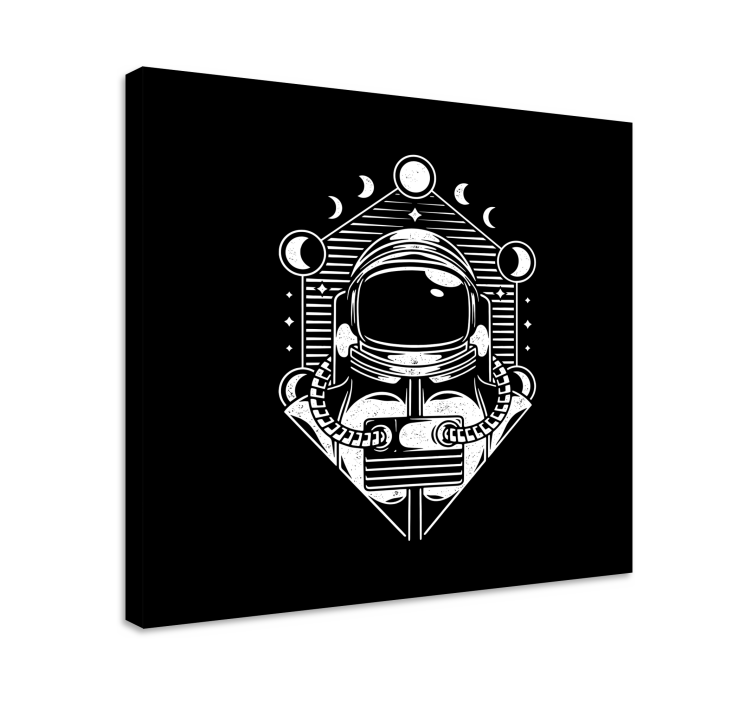 视频游戏帆布打印宇航员月相 - TenStickers