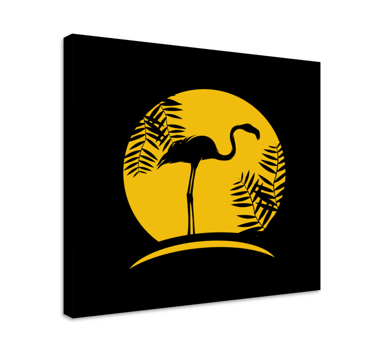 盲人鸟优雅的火烈鸟剪影 - TenStickers