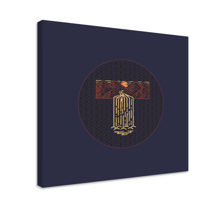 盲人游览风景，宁静瀑布美景 - TenStickers