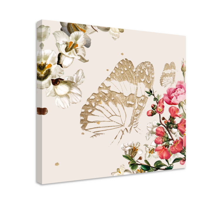盲人蝴蝶盛开黄金蝴蝶 - TenStickers