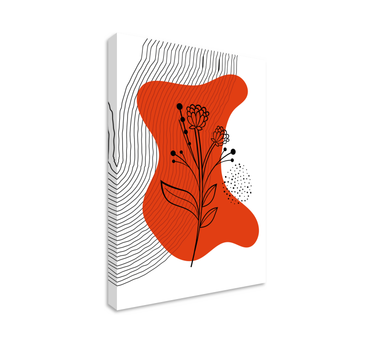 盲人观赏花卉抽象花卉轮廓 - TenStickers