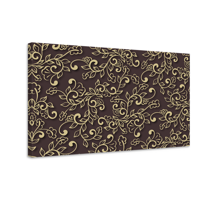 金色树叶风格现代画布 - TenStickers