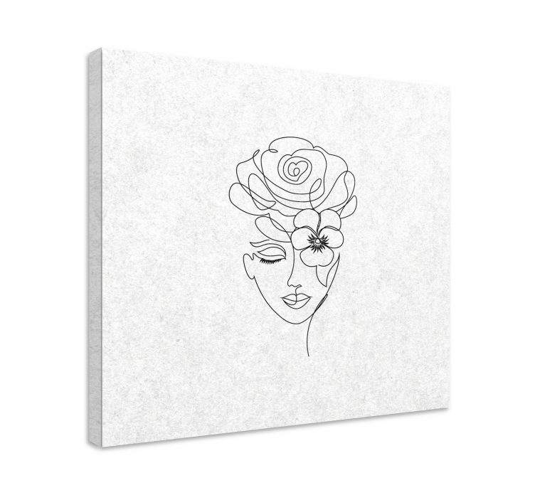 极简主义的不露面女人画布图片 - TenStickers