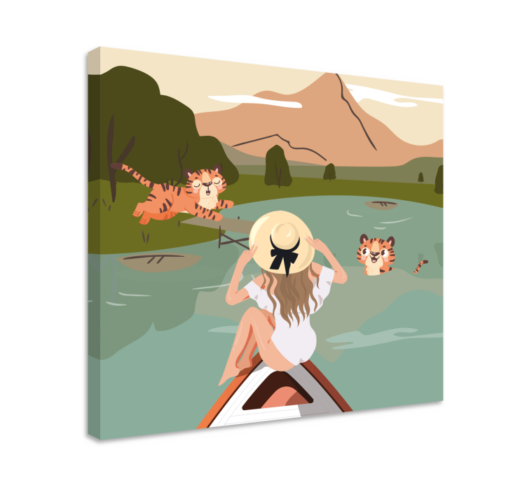 盲人动物在自然中的老虎 - TenStickers