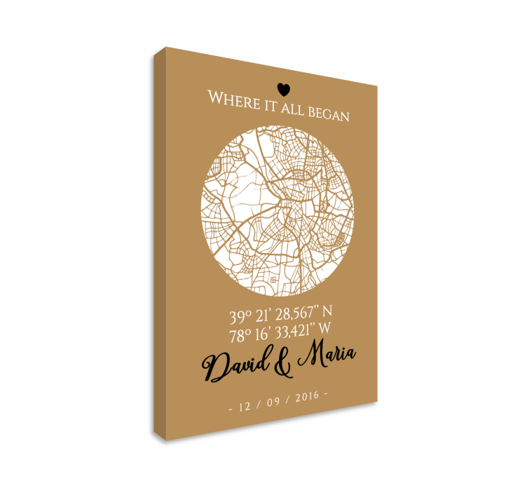 一切开始的地方个性化画布 - TenStickers