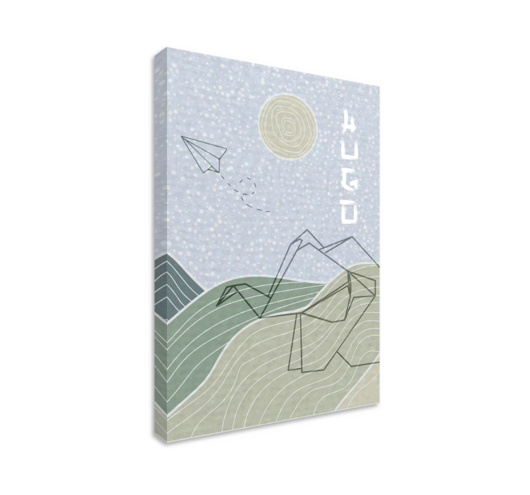 盲人孩子卧室蓝色云朵与小鸟 - TenStickers