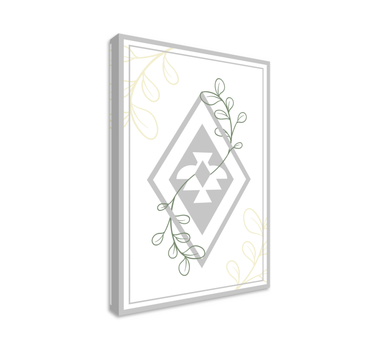 盲人客厅几何叶片图案 - TenStickers