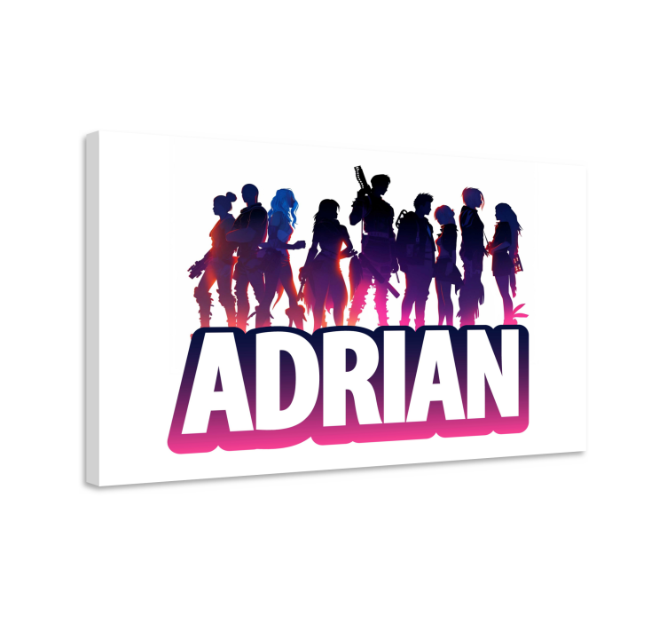 视频游戏帆布打印 太古人物剪影 - TenStickers