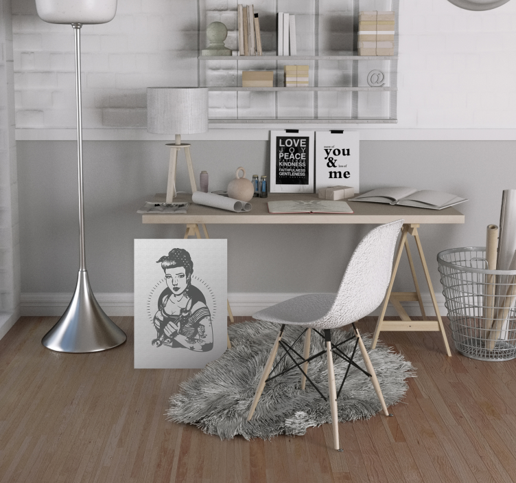 盲人强大女性肖像 - TenStickers