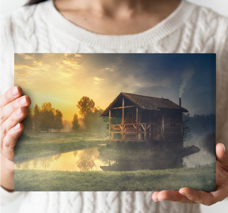 山寨核心晚上风景画布。 - TenStickers