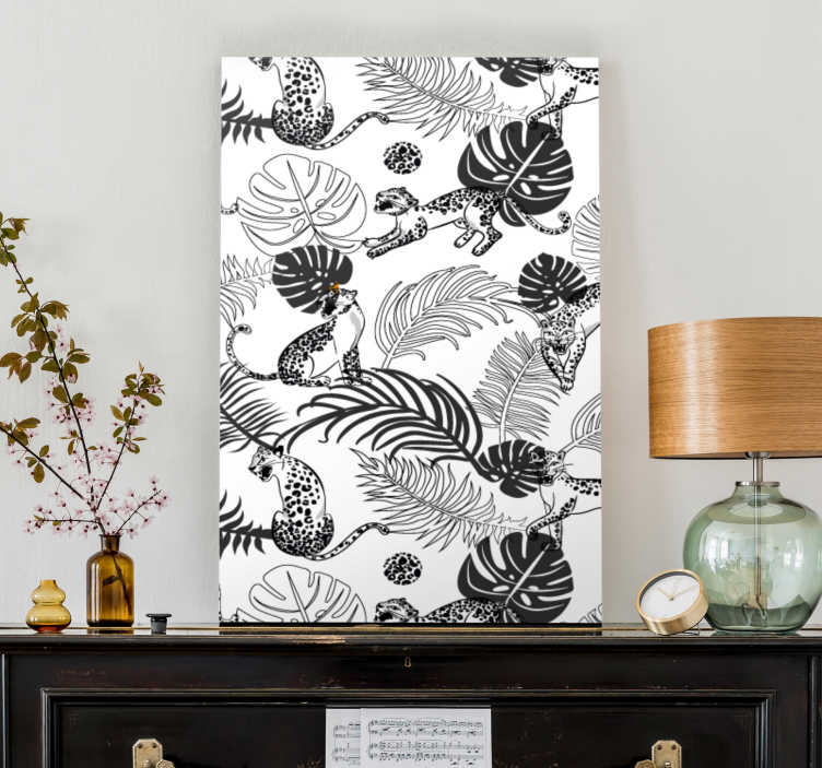 盲人小狗与顽皮的丛林猫咪一起玩耍 - TenStickers