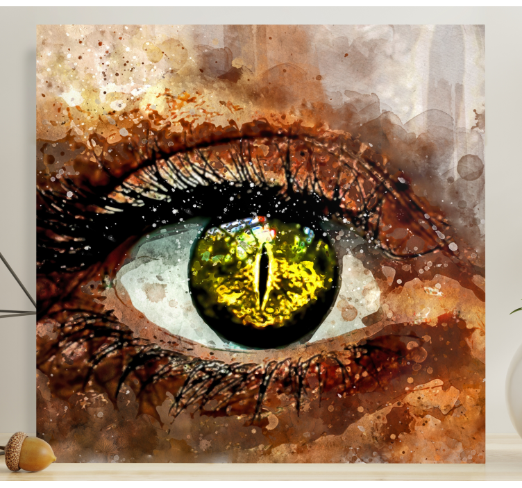 眼睛飞溅画布艺术版画 - TenStickers
