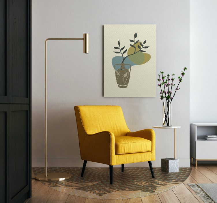 盲人视觉训练：带叶子的花瓶 - TenStickers