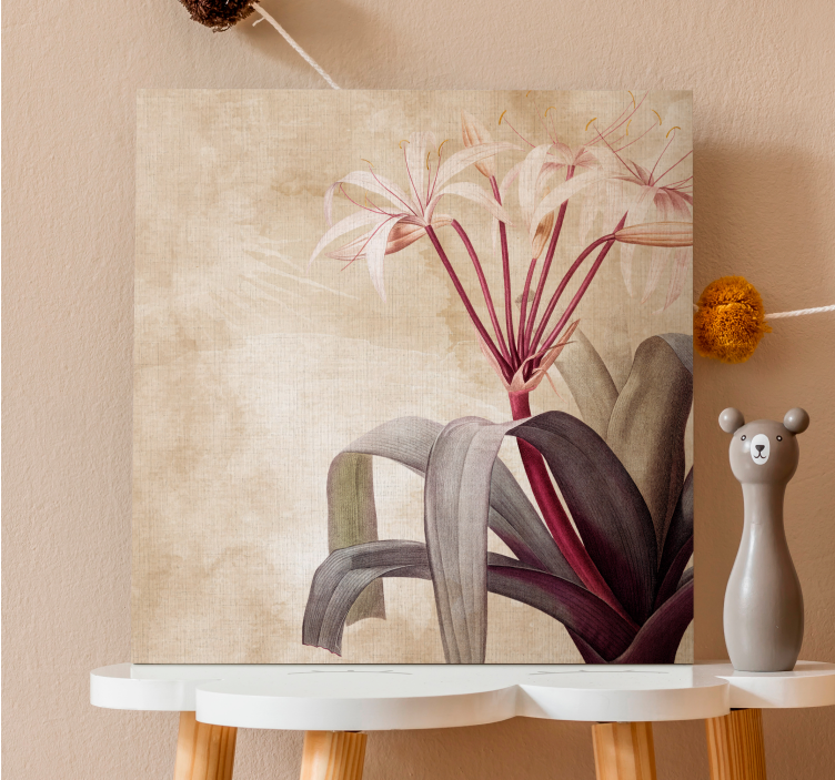 新鲜的紫色植物花卉画布 - TenStickers