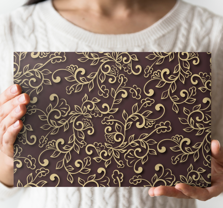 金色树叶风格现代画布 - TenStickers