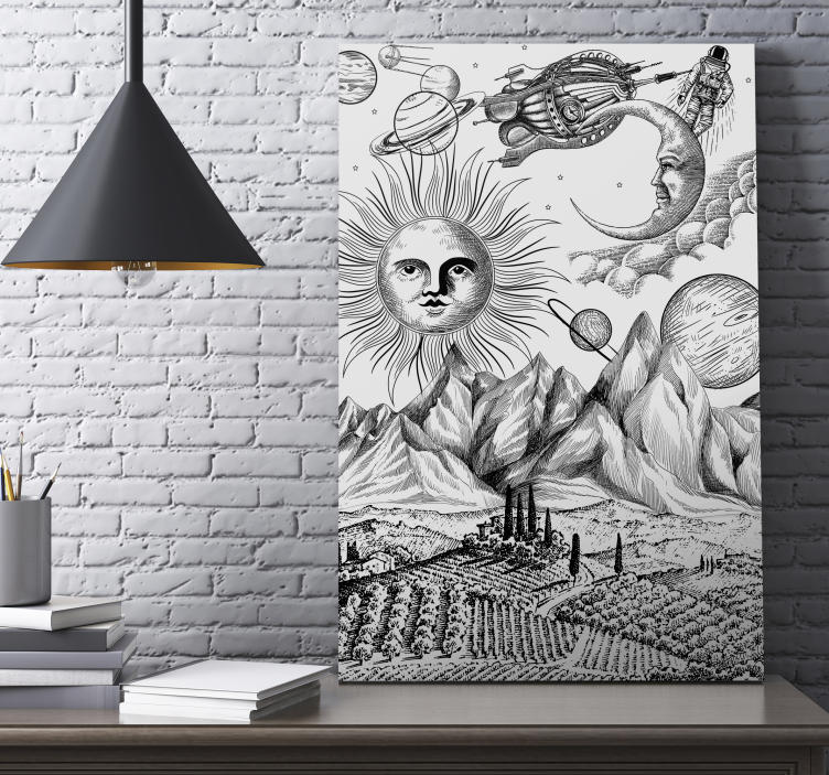 伟大的宇宙拼贴画布艺术版画 - TenStickers