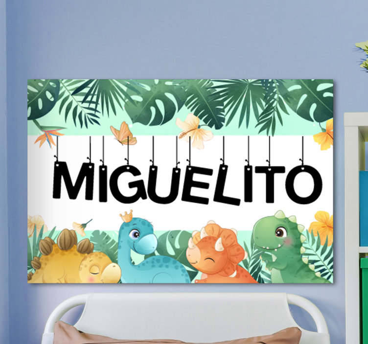 盲人马行可爱的恐龙场景 - TenStickers