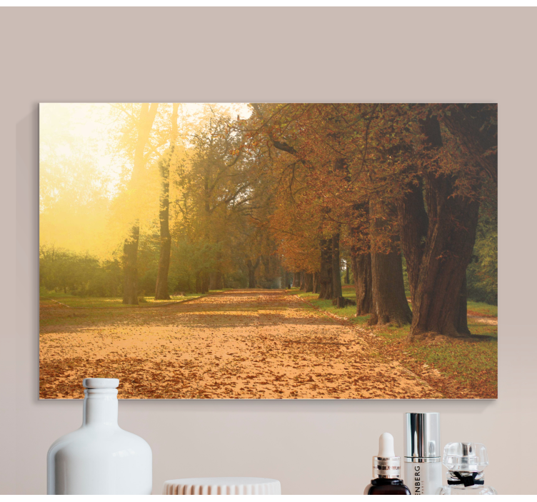 秋天的长巷画布艺术版画 - TenStickers