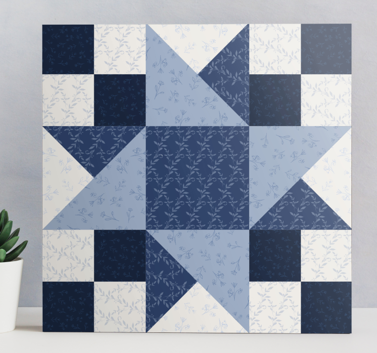 盲人装饰星星拼布设计 - TenStickers