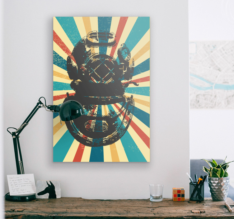 复古潜水员帆布 - TenStickers