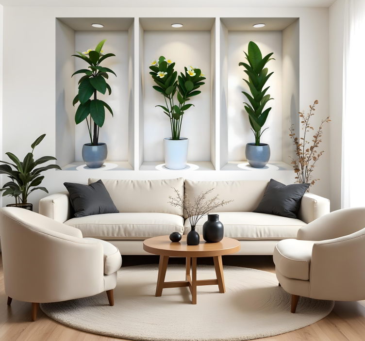 动物贴画 小空间里的植物 - TenStickers