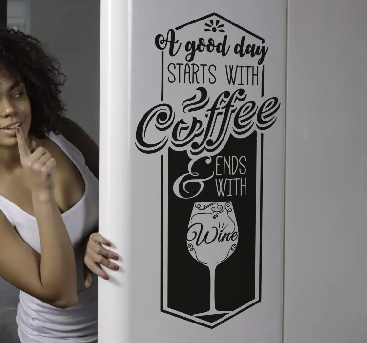 咖啡和葡萄酒墙贴 - TenStickers