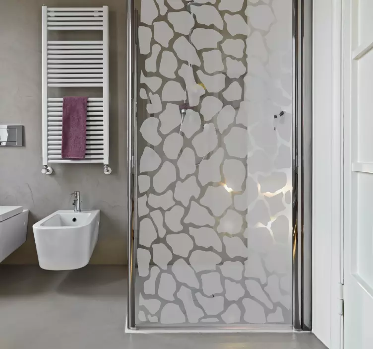 长颈鹿图案淋浴贴纸 - TenStickers