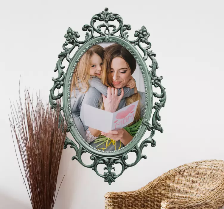 墙贴花个性复古镜子 - TenStickers