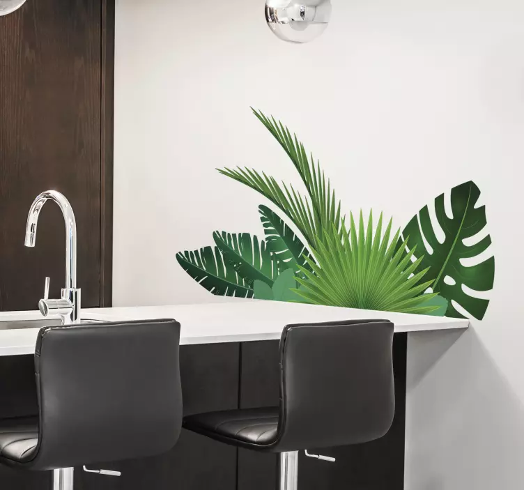 热带树叶墙贴 - TenStickers