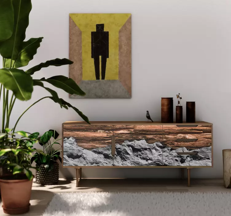 家具贴纸火木与石头 - TenStickers