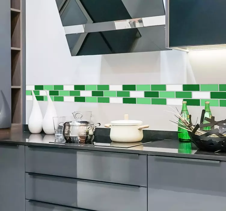 绿色瓷砖贴纸 - TenStickers