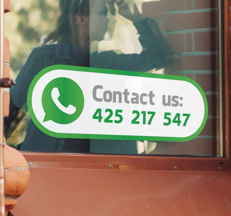 Whatsapp商务电话号码商店橱窗贴纸 - TenStickers