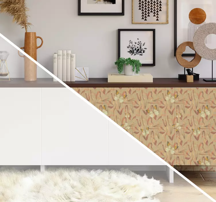 家具贴纸秋季花卉图案 - TenStickers