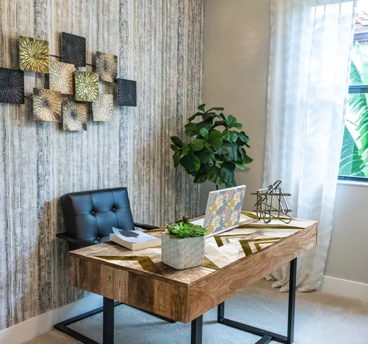 办公室贴纸适用于桌面的几何人字纹 - TenStickers