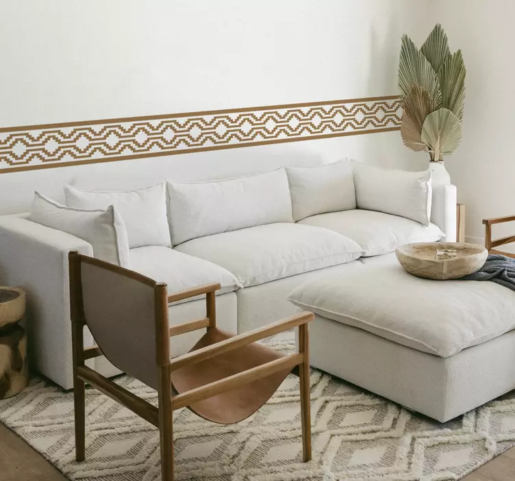 客厅贴纸绿色几何形状 - TenStickers