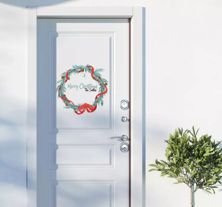 圣诞花环圣诞贴纸 - TenStickers