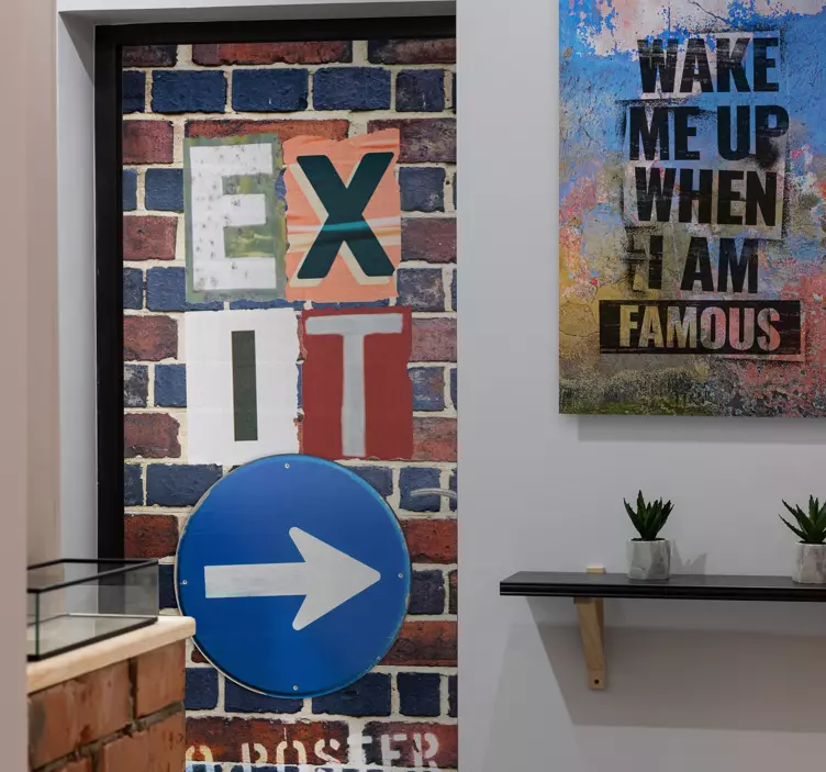 出口标志城市墙贴花 - TenStickers