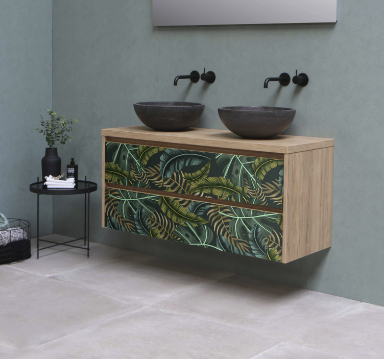 家具贴纸热带叶子 - TenStickers