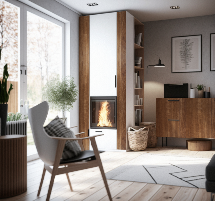 家具贴纸 木纹棕色 - TenStickers