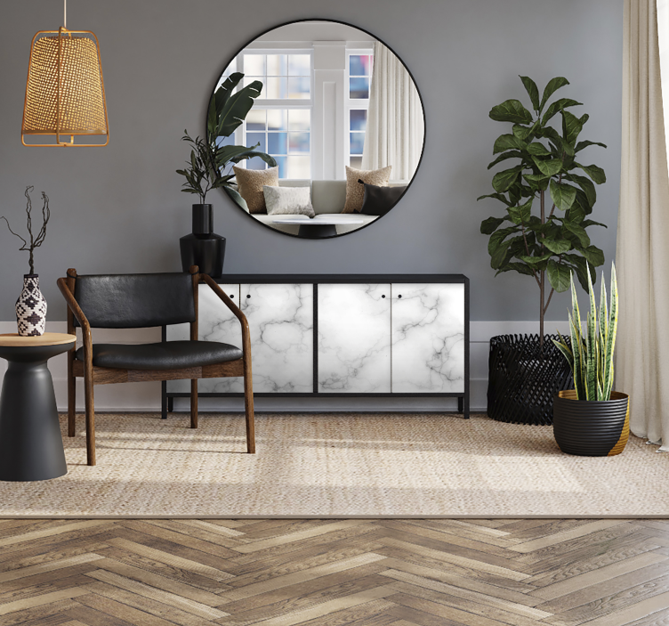 家具贴纸 白色大理石 - TenStickers