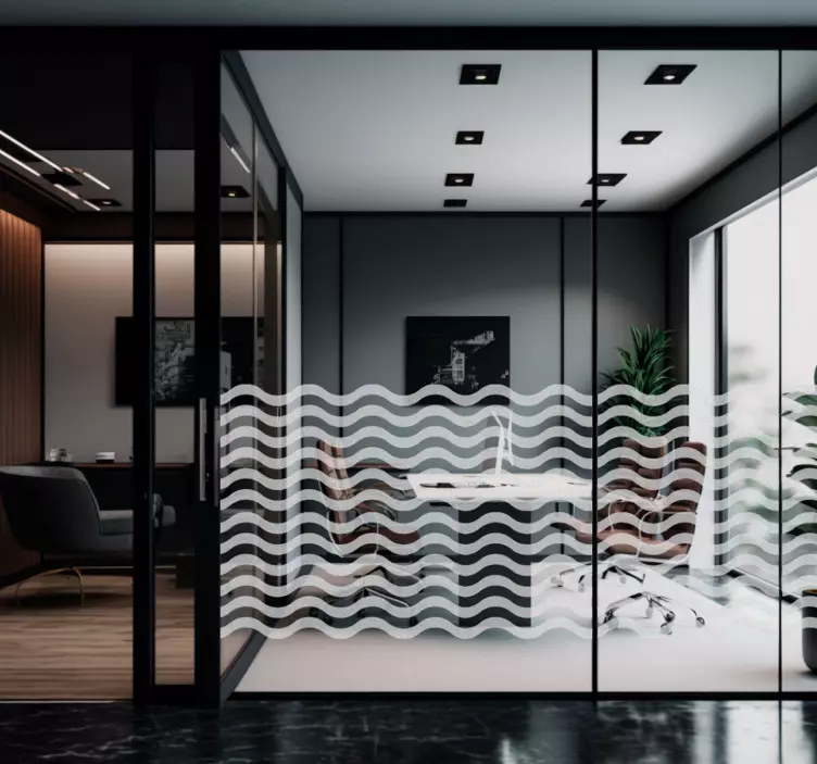 车窗贴纸 透明的波浪 - TenStickers