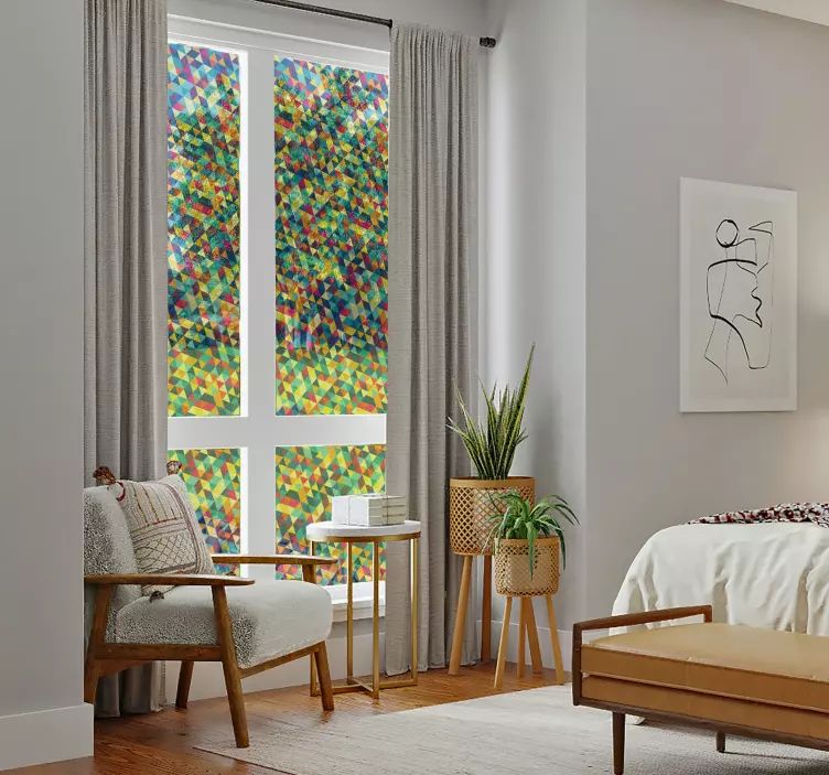 车窗贴纸 透明几何 - TenStickers