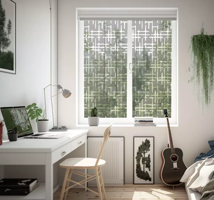 车窗贴纸 透明的交叉线 - TenStickers