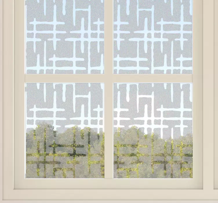 车窗贴纸 透明的交叉线 - TenStickers