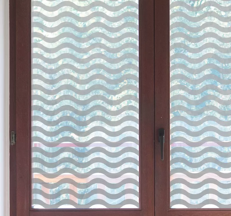车窗贴纸 透明的波浪 - TenStickers