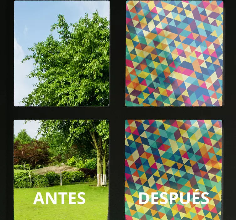 车窗贴纸 透明几何 - TenStickers