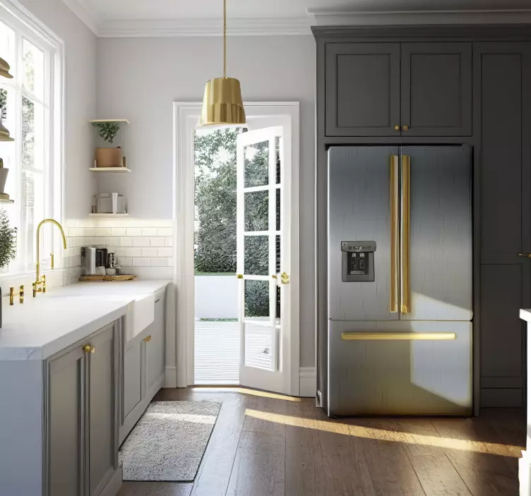 冰箱贴纸 钢制乙烯基冰箱 - TenStickers