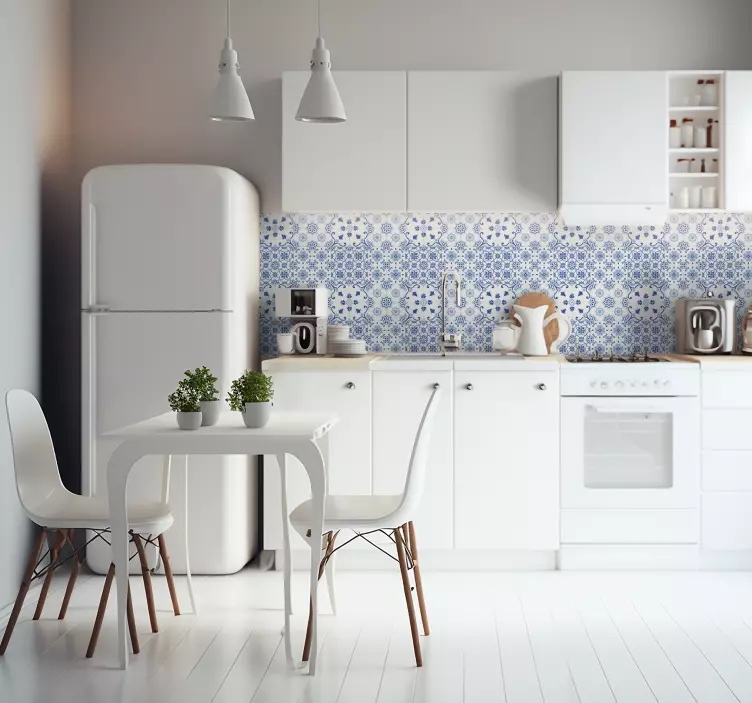 代尔夫特蓝瓦乙烯基贴纸 - TenStickers